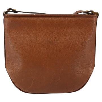 Burberrys Shoulder Bag Leather Brown Gold Auth hk3089 - 0