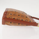 MCM Logogram Vicetos Shoulder Bag PVC Leather Brown Gold Auth hk3092-3