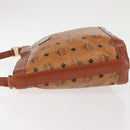 MCM Logogram Vicetos Shoulder Bag PVC Leather Brown Gold Auth hk3092-4