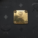 MCM Vicetos Logogram Shoulder Bag PVC Leather Black Gold Auth hk3093-14