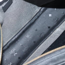 MCM Vicetos Logogram Shoulder Bag PVC Leather Black Gold Auth hk3093-16