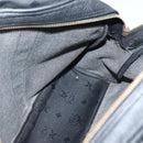 MCM Vicetos Logogram Shoulder Bag PVC Leather Black Gold Auth hk3093-17