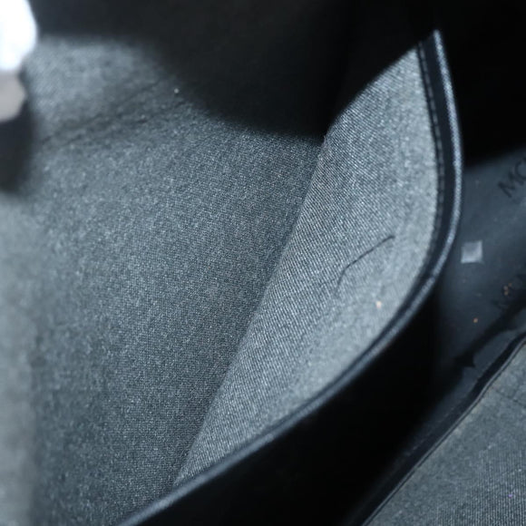 MCM Vicetos Logogram Shoulder Bag PVC Leather Black Gold Auth hk3093