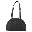 MCM Vicetos Logogram Shoulder Bag PVC Leather Black Gold Auth hk3093-2