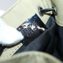 GUCCI Drawstring Pouch Nylon Beige 039 0973 Auth hk3094-12
