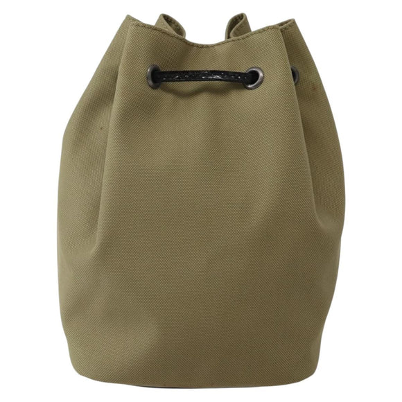 GUCCI Drawstring Pouch Nylon Beige 039 0973 Auth hk3094