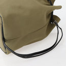GUCCI Drawstring Pouch Nylon Beige 039 0973 Auth hk3094-7