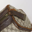GUCCI GG Supreme Web Sherry Line Boston Bag PVC Beige Gold Red Auth hk3095-15