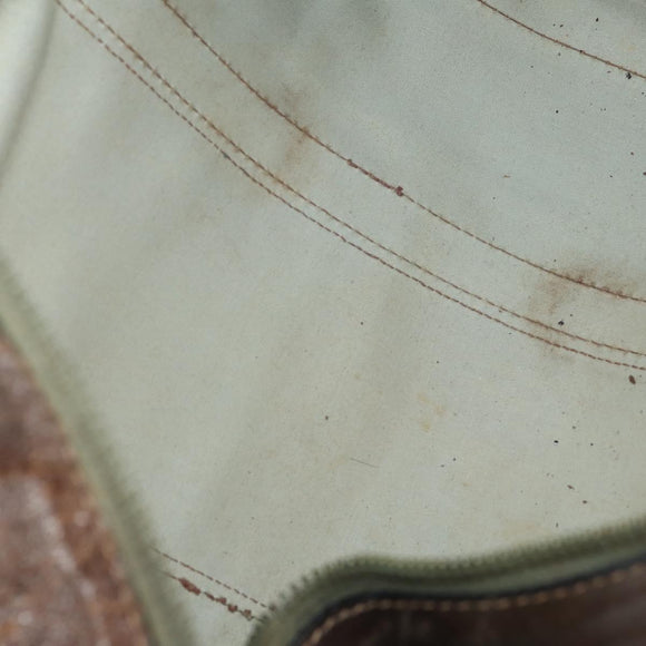 GUCCI GG Supreme Web Sherry Line Boston Bag PVC Beige Gold Red Auth hk3095