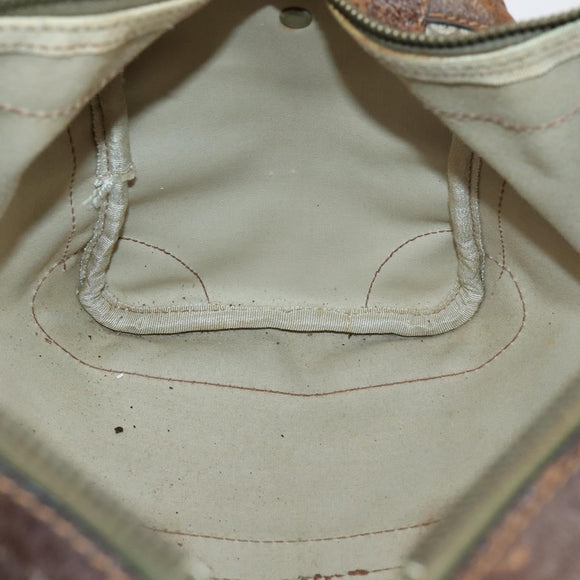 GUCCI GG Supreme Web Sherry Line Boston Bag PVC Beige Gold Red Auth hk3095