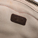 GUCCI GG Supreme Web Sherry Line Boston Tas PVC Beige Goud Rood Auth hk3095-25
