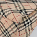 BURBERRY Nova Check Blue Label Tote Bag Nylon Beige Silver Auth hk3096-15