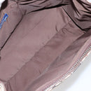 BURBERRY Nova Check Blue Label Tote Bag Nylon Beige Silver Auth hk3096-12