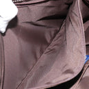 BURBERRY Nova Check Blue Label Tote Bag Nylon Beige Silver Auth hk3096-20