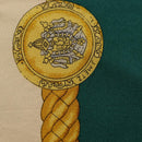 HERMES Carre 90 Scarf ""LES TAMBOURS"" Silk Green Auth hk3098-11