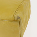 CHANEL COCO Mark Shoulder Bag Leather Yellow CC Auth hk3101-16