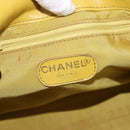 CHANEL COCO Mark Shoulder Bag Leather Yellow CC Auth hk3101-19