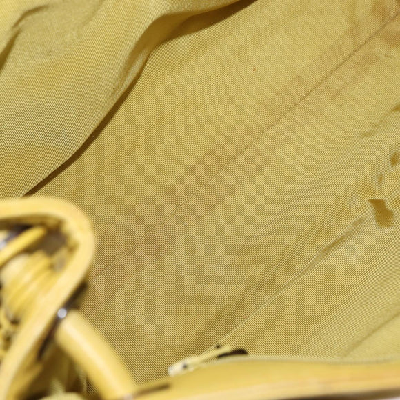 CHANEL COCO Mark Shoulder Bag Leather Yellow CC Auth hk3101