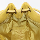 CHANEL COCO Mark Shoulder Bag Leather Yellow CC Auth hk3101-20