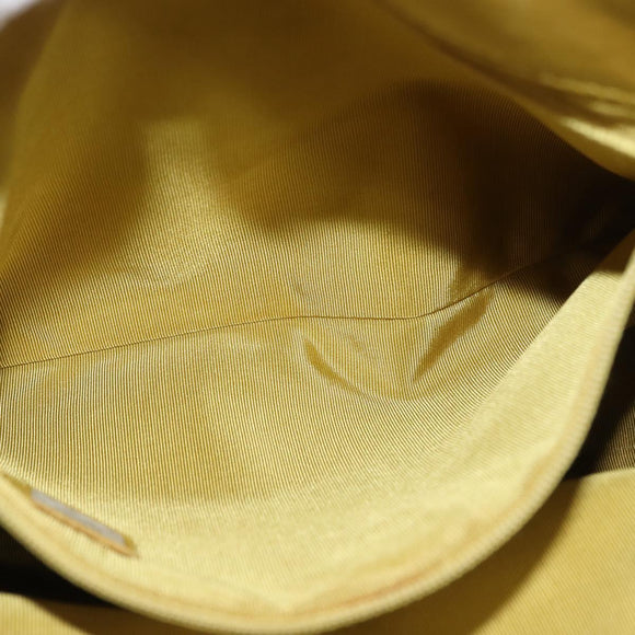 CHANEL COCO Mark Shoulder Bag Leather Yellow CC Auth hk3101