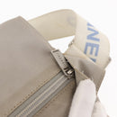 CHANEL Sports Shoulder Bag Nylon Gray Silver CC Auth hk3103-10