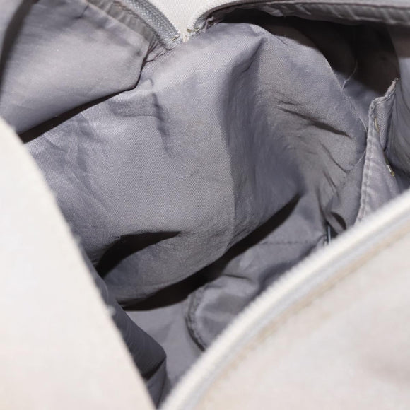 CHANEL Sports Shoulder Bag Nylon Gray Silver CC Auth hk3103