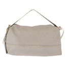 CHANEL Sports Shoulder Bag Nylon Gray Silver CC Auth hk3103-2