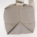 CHANEL Sports Shoulder Bag Nylon Gray Silver CC Auth hk3103-4