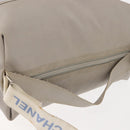 CHANEL Sports Shoulder Bag Nylon Gray Silver CC Auth hk3103-6