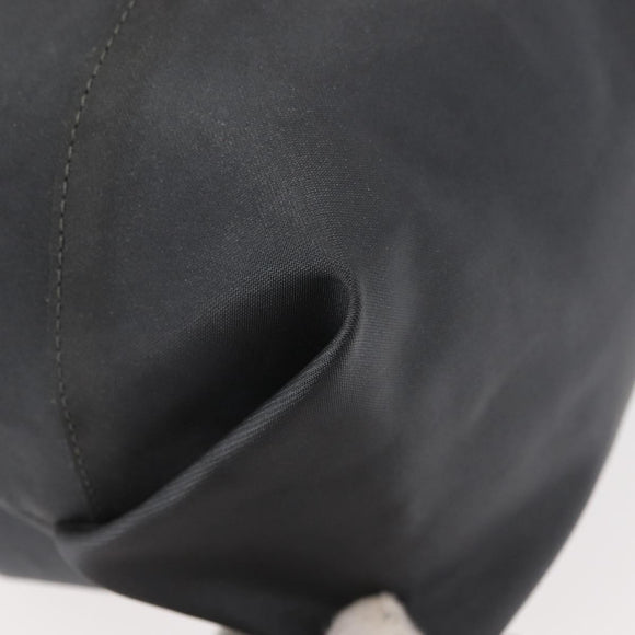 CHANEL Sports Shoulder Bag Nylon Gray Silver CC Auth hk3104