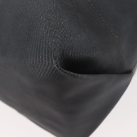 CHANEL Sports Shoulder Bag Nylon Gray Silver CC Auth hk3104