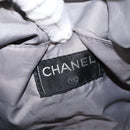 CHANEL Sports Shoulder Bag Nylon Gray Silver CC Auth hk3104-20