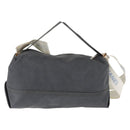 CHANEL Sports Shoulder Bag Nylon Gray Silver CC Auth hk3104-2