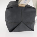 CHANEL Sports Shoulder Bag Nylon Gray Silver CC Auth hk3104-4