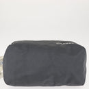 CHANEL Sports Shoulder Bag Nylon Gray Silver CC Auth hk3104-5