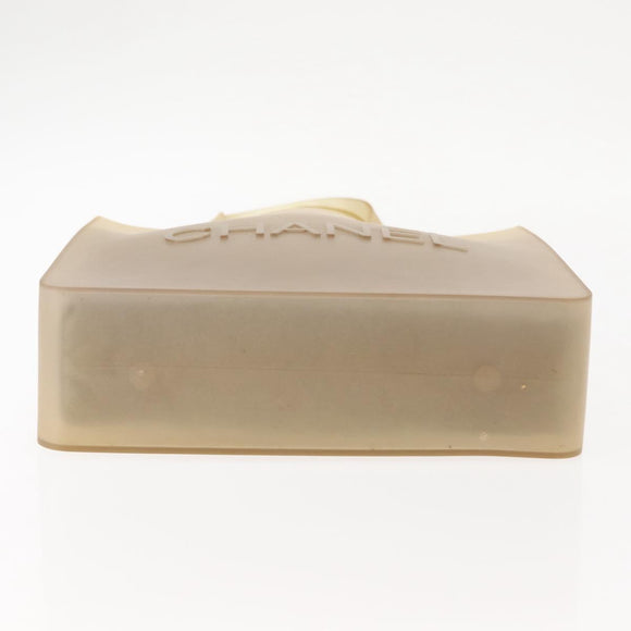 CHANEL Hand Bag rubber Gray CC Auth hk3106