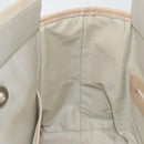 BURBERRY Tote Bag Canvas Ivory Silver Auth hk3108-20
