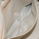 BURBERRY Tote Bag Canvas Ivory Silver Auth hk3108-21