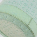 BVLGARI Logo mania Shoulder Bag Canvas Leather Green Emerald Auth hk3109-16