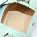 BVLGARI Logo mania Shoulder Bag Canvas Leather Green Emerald Auth hk3109-11