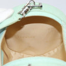 BVLGARI Logo mania Shoulder Bag Canvas Leather Green Emerald Auth hk3109-19