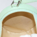 BVLGARI Logo mania Shoulder Bag Canvas Leather Green Emerald Auth hk3109-20