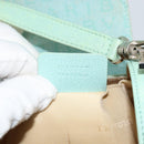 BVLGARI Logo mania Shoulder Bag Canvas Leather Green Emerald Auth hk3109-12