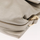 BVLGARI Chandra Shoulder Bag Leather Silver Gold Auth hk3110-15