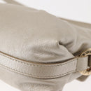 BVLGARI Chandra Shoulder Bag Leather Silver Gold Auth hk3110-17