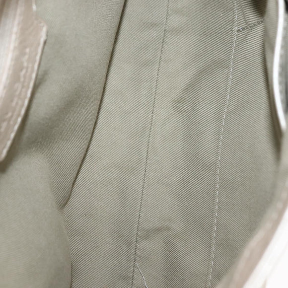 BVLGARI Chandra Shoulder Bag Leather Silver Gold Auth hk3110