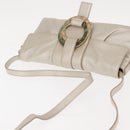 BVLGARI Chandra Shoulder Bag Leather Silver Gold Auth hk3110-6