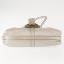 BVLGARI Chandra Shoulder Bag Leather Silver Gold Auth hk3110-5