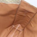 CELINE Macadam Canvas Hand Bag PVC Leather Beige Gold Auth hk3111-21