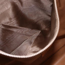 CELINE Macadam Canvas Hand Bag PVC Leather Beige Gold Auth hk3111-11